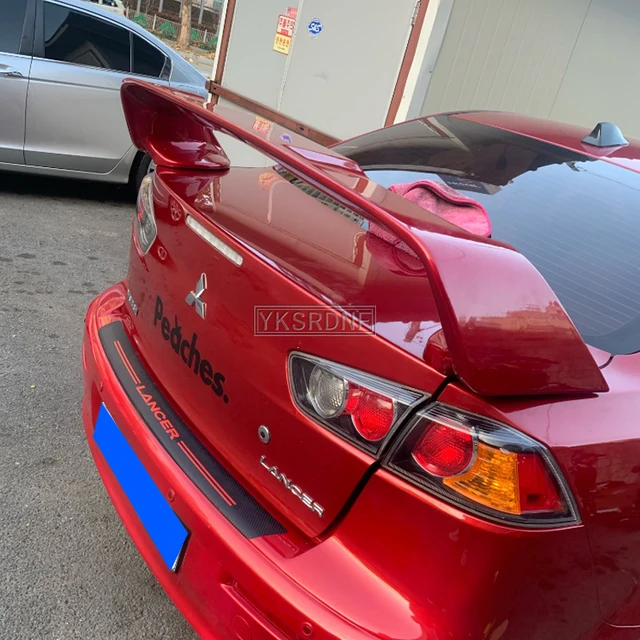 For Mitsubishi Lancer Evo Black Spoiler 2008 To 2015 Abs Material