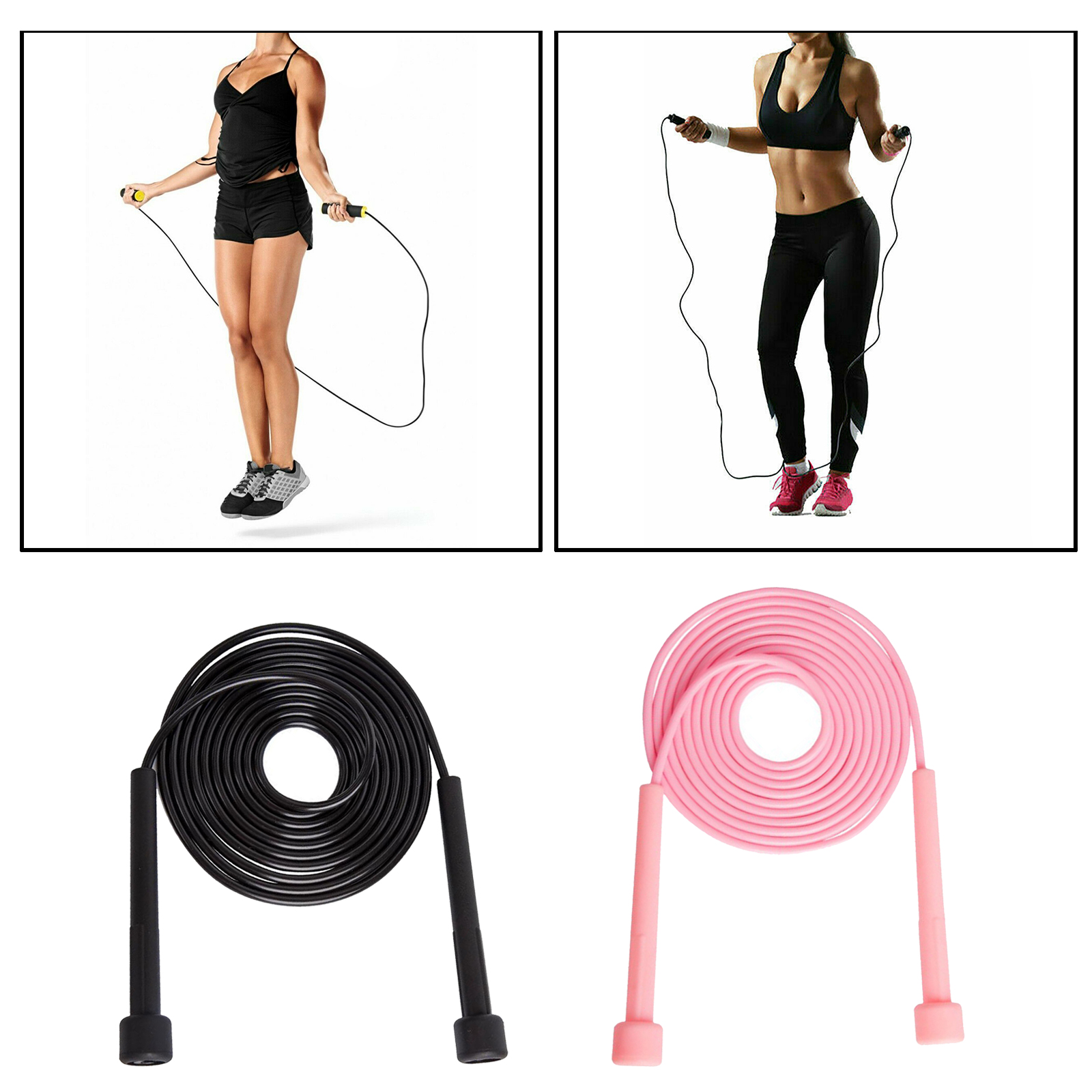 Kids Speed Jump Rope Men Women Gym PVC Skipping Rope Adjustable Length Workout Fitness Equipment Muscle Boxing Training