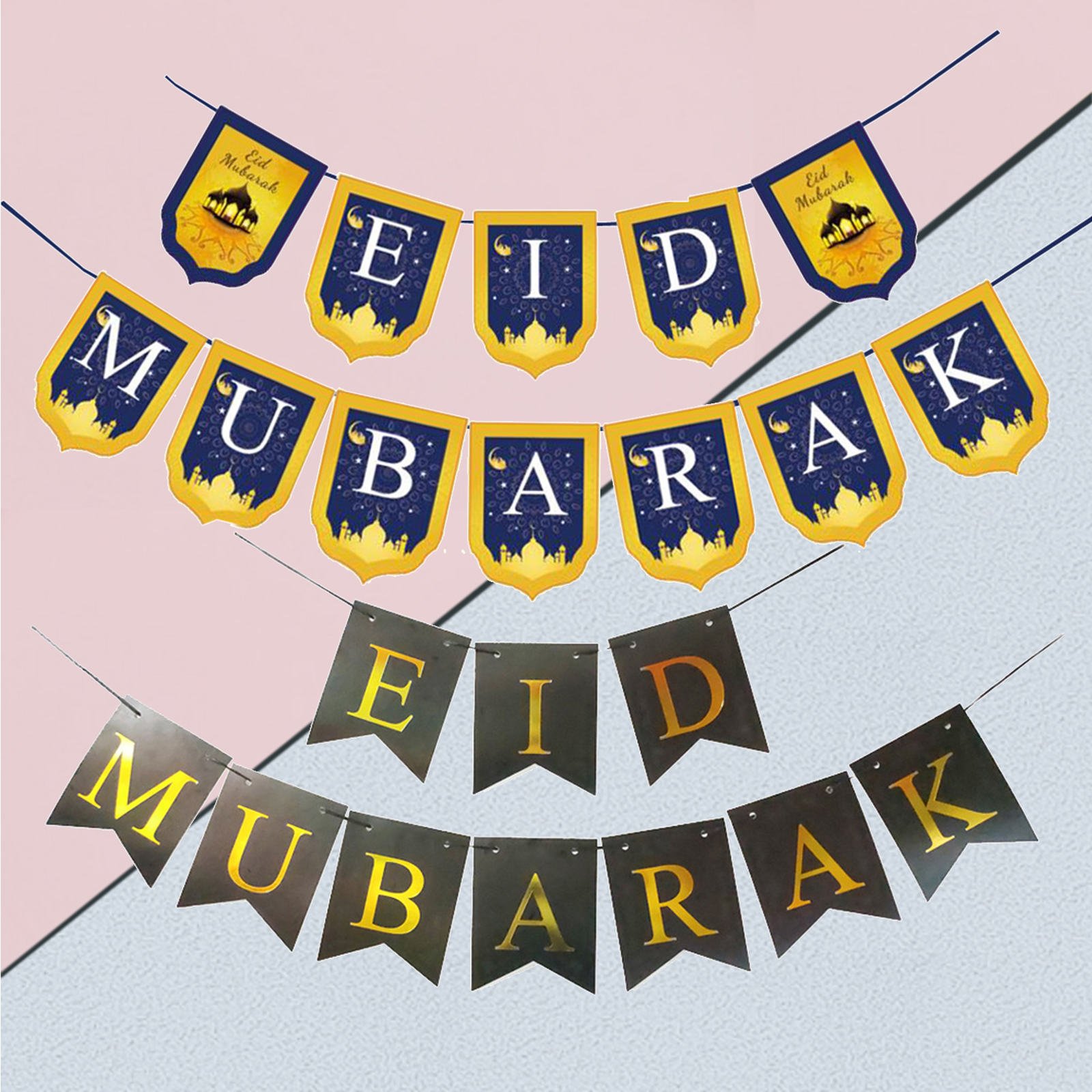 Eid Mubarak Banner Bunting Flag Eid Al-fitr ing Eid Bunting
