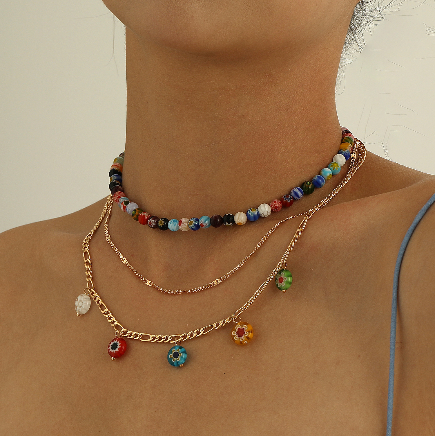 Bohemia Colorful Glass Evil Eye Beaded 