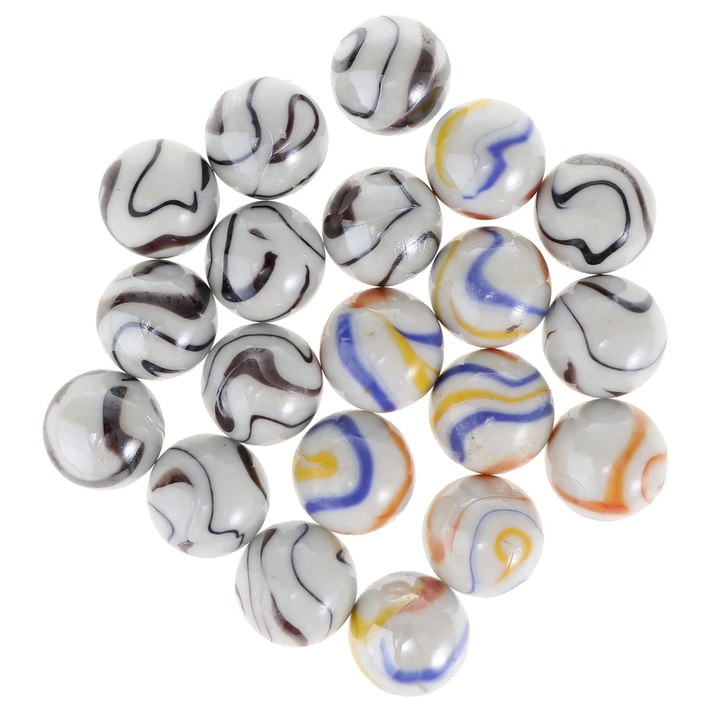 20pcs Glass Marbles - Clear Glass Marble - Vase Aquarium Decoration - Diameter: