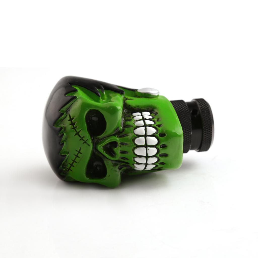Funny Skull Head Car Manual Operation Gear er Knob Acrylic Green