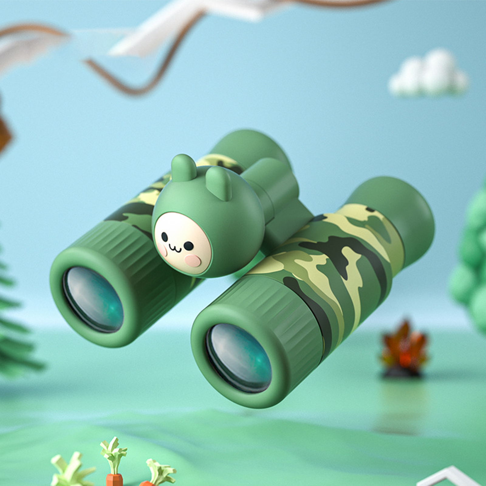 Kids Binoculars 10X High Coverage Magnifier Toy Bird Watching Camping Gifts