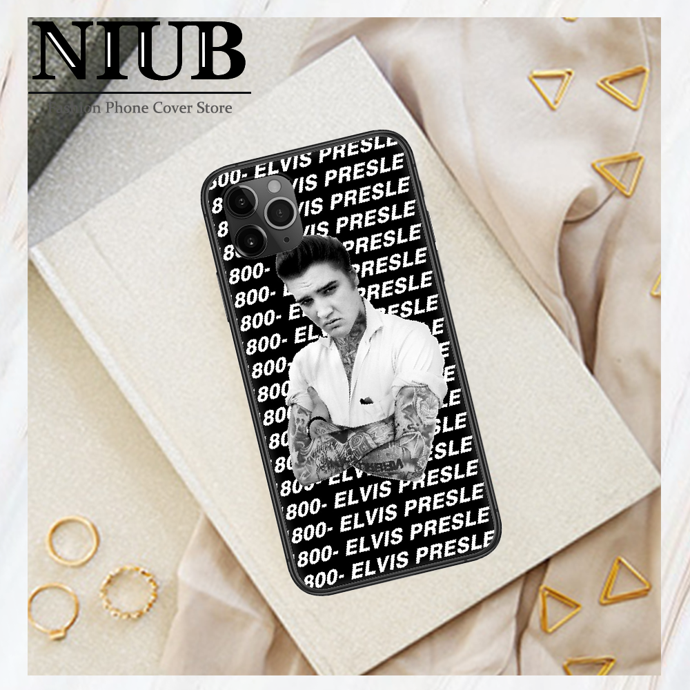 Elvis Presley чехол для телефона iphone 5 5S SE 2 6 6S 7 8 11 12 Mini Plus  X XS XR Pro Max черный Модный чехол мягкий красивый чехол | AliExpress