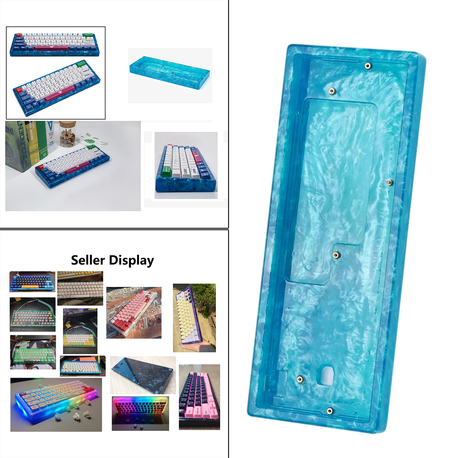 Keyboard Case Resin Shell for 60% DIY GH60 GK61 RK61 XD61, Durable