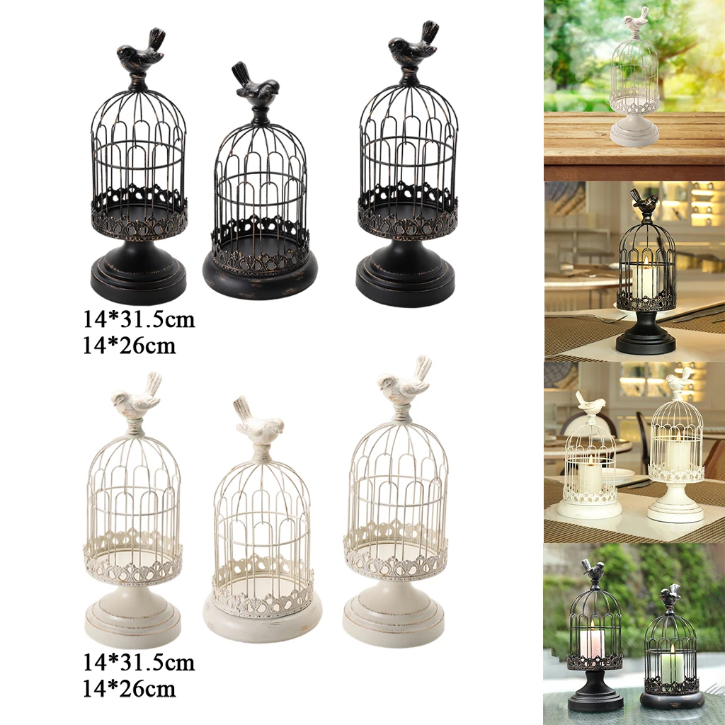 Birdcage Tealights Holder for Table Wedding Party Office Living Room Decor Metal Votive Candles Centrepiece for Shelf Decor
