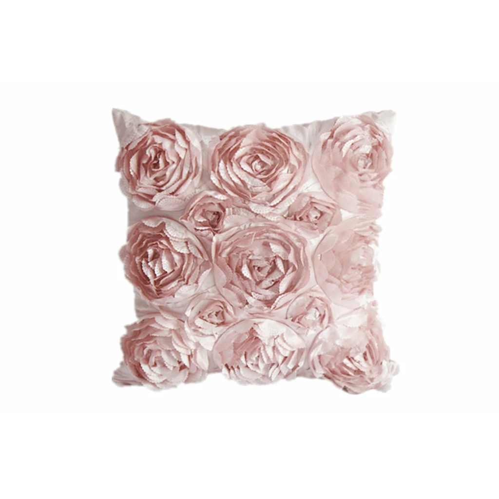 Flower Design Pillow Cover Linen Throw Wrist Pillow Case Sofa Cushion Case Bed Home Decoration