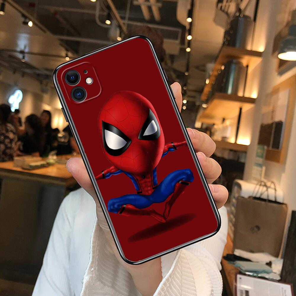 Чехлы для телефонов с героями мультфильмов marvel, Человек-паук для iphone  13 Pro Max, чехол для 12, 11 Pro Max, 8 PLUS, 7PLUS, 6S, XR, X, XS, 6 mini,  se, мобильный сотовый телефон | AliExpress