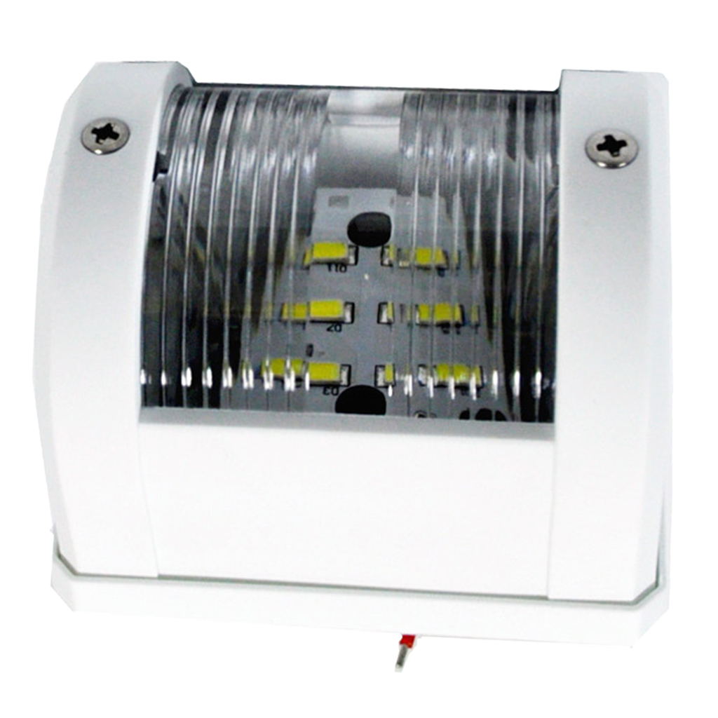 Side Mount LED White Stern Navigation Light Marine Sailing Signal Lamp 12V 2NM 42.5LM ABS Housing for Boats Up to 12meters