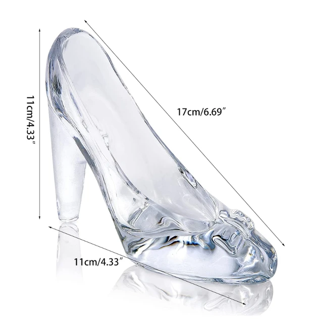 Crystal Slipper Shoe,Acrylic Princess High Heels Shoes Figurine  Ornaments,Decorative Sculpture Shoes…See more Crystal Slipper Shoe,Acrylic  Princess