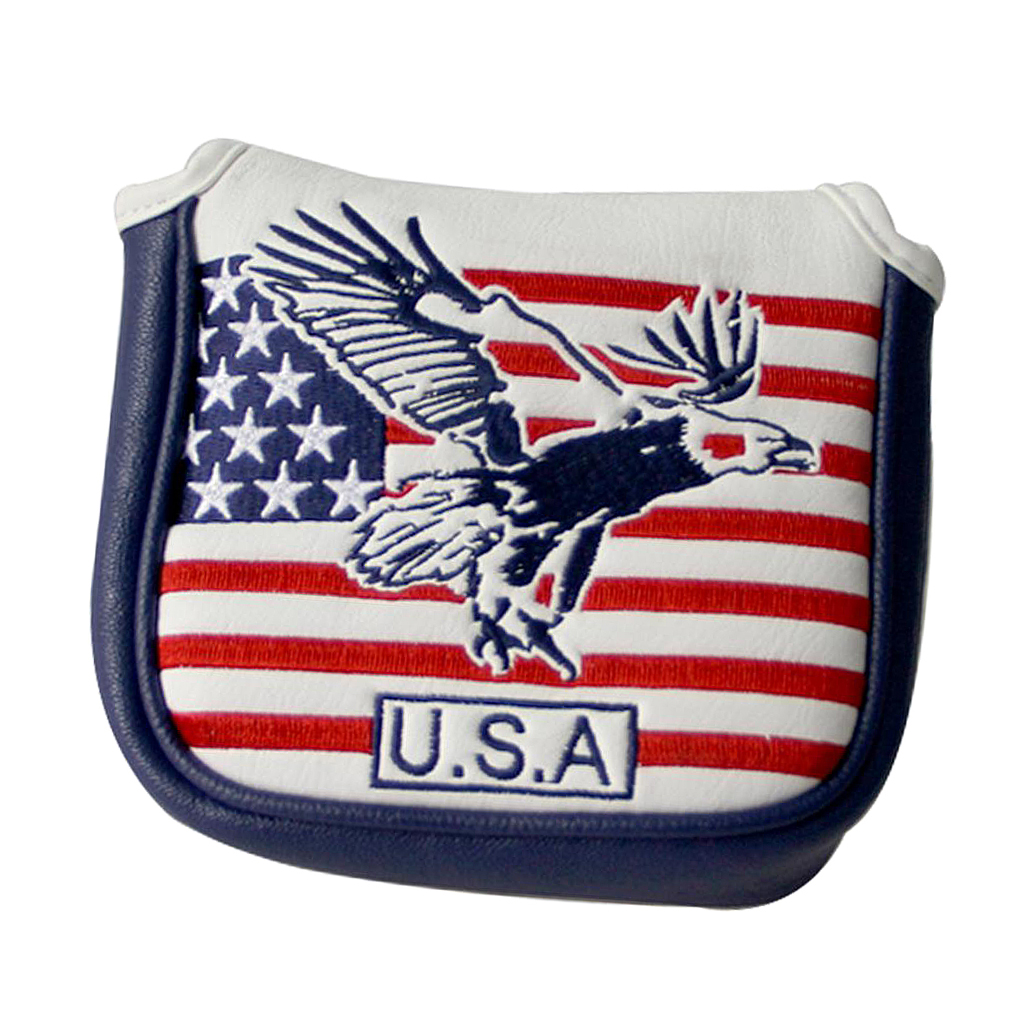 Durable Golf Club Head Cover Square Magnetic Center Putter Headcover Guard