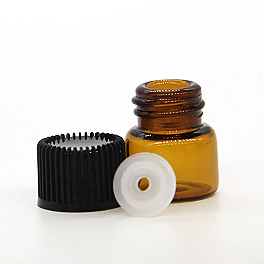 garrafas da amostra dos óleos essenciais do âmbar mini frasco de vidro da amostra com redutores do do olho da pces