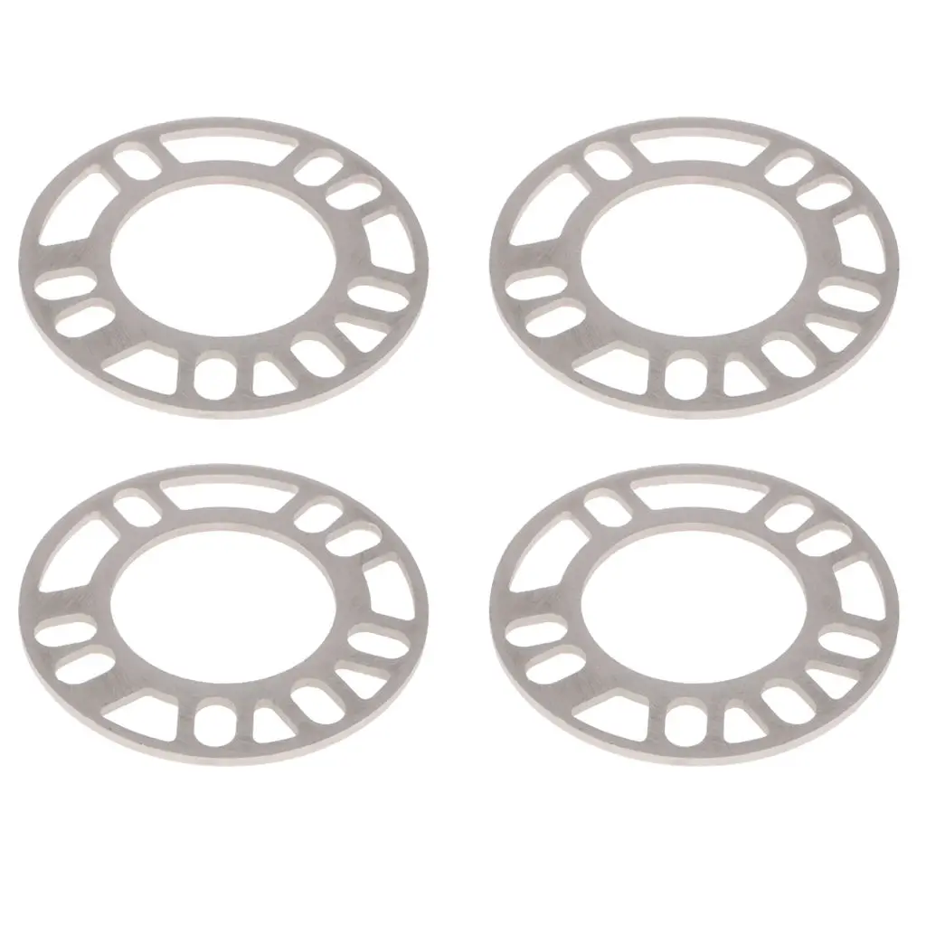 4x Universal 5mm Auto Car Aluminum Wheel Spacers Kit 5mm Thick 75mm ID 135mm OD  Car Wheel Thicken Spacer for Car