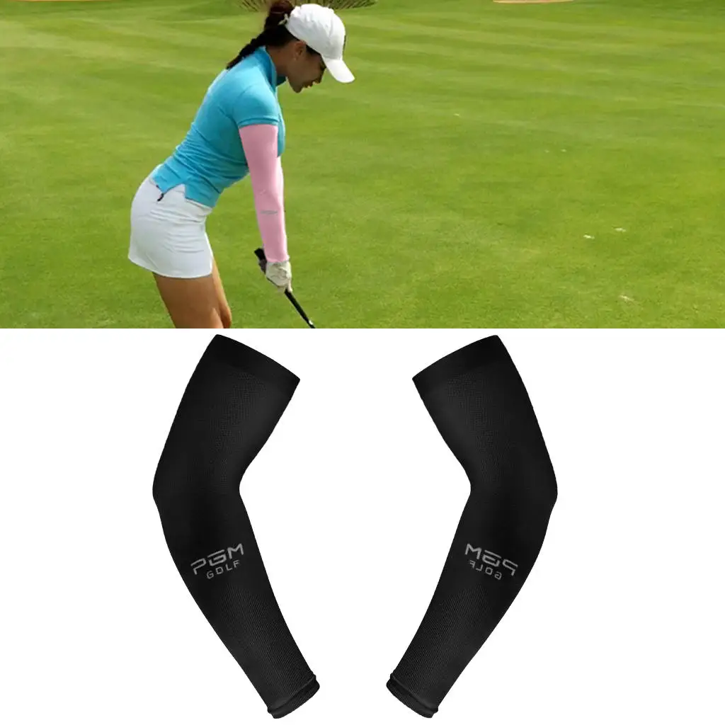 UV Sun Protection Golf Arm Sleeves Compression Nylon Arm Warmers for Men Women