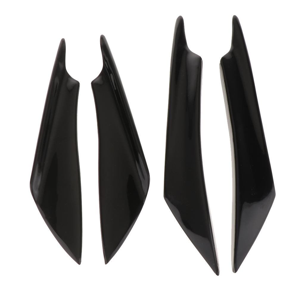 4pcs Carbon Fiber Pattern Trim Front Bumper Canards  Body Diffuser Splitters Kits, Universal Fit For Most Ca