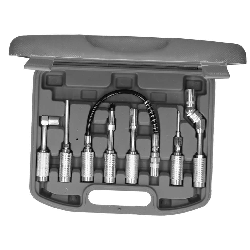 7 piezas Pistola Engrasadora Lubricante Adaptador Kit Kit de la manguera de accesorios de lubricante 