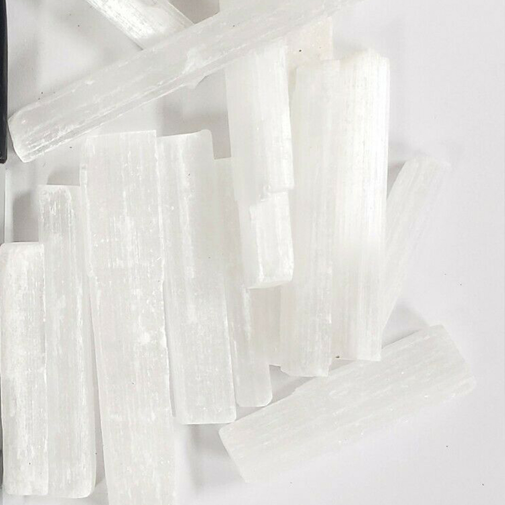 Turmalina Preta Natural e Selenite Sticks, Cristais