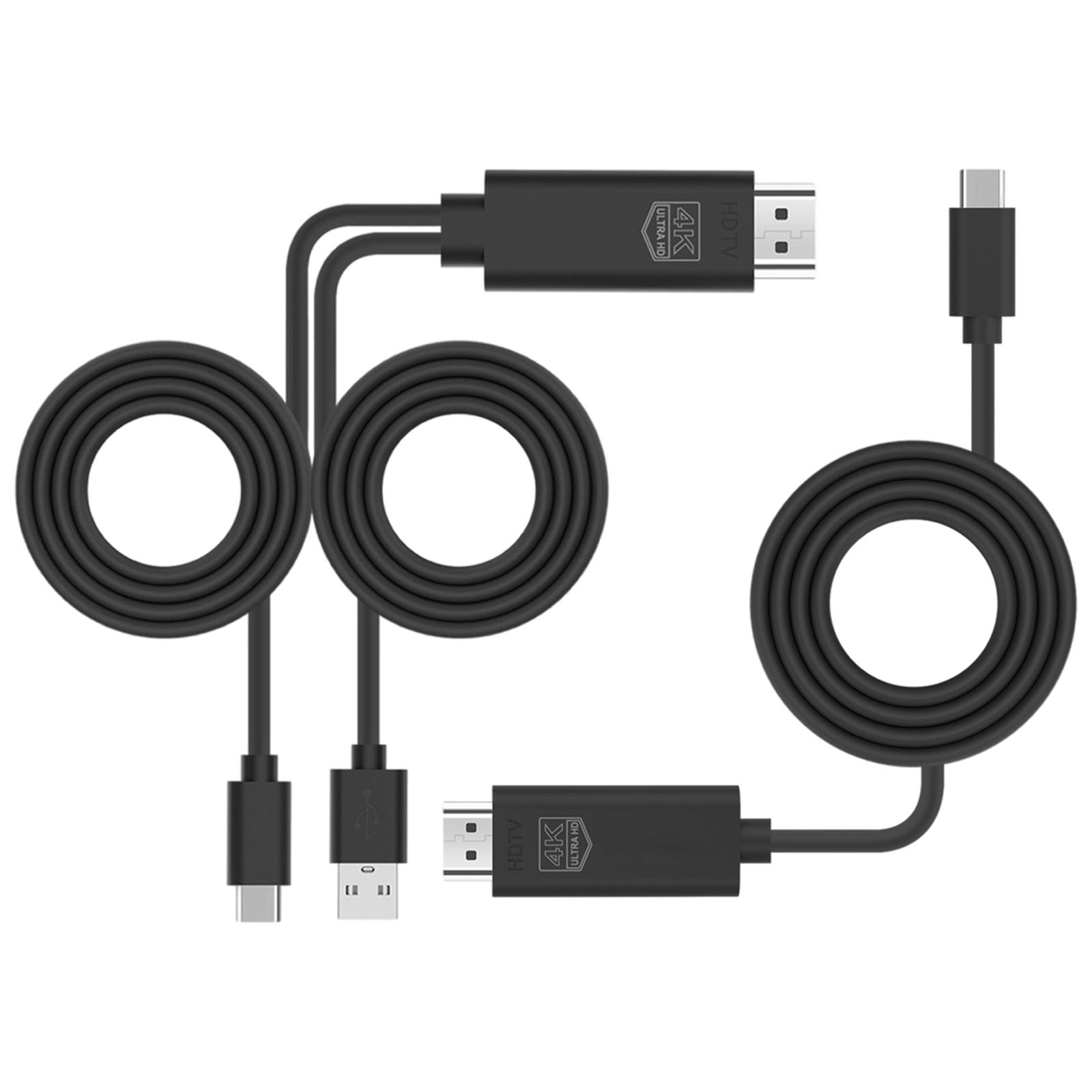 USB 3.1 Type C to Adapter Cable 4K Converter for TV AV HDTV Smartphones Projector