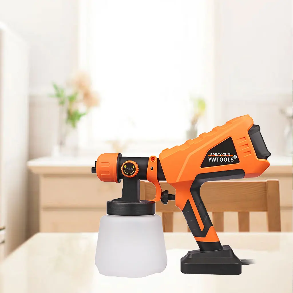 Spray Gun 600W High Power Electric Paint Sprayer, 3 Patterns Easy Spraying for Furniture Cabinet Fence Home Garden Tool 1000ml