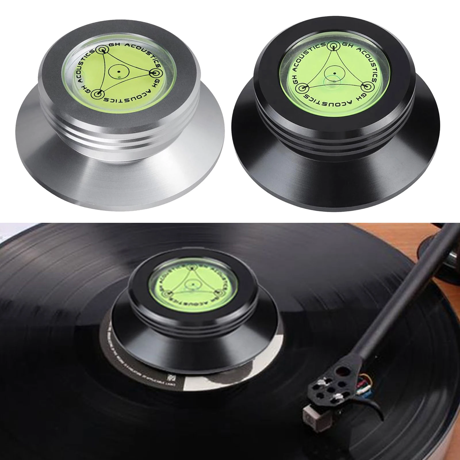 Aluminum Alloy Record Weight Clamp  Vinyl Disc Stabilizer for Speakers