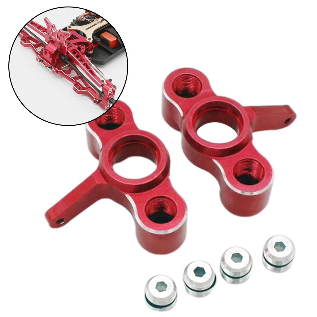Pack of 2 Metal RC Car Steering Knuckles Carrier EA1003 for JLB Racing CHEETAH 1/10 Car Truck Hobby Model DIY Modified Red