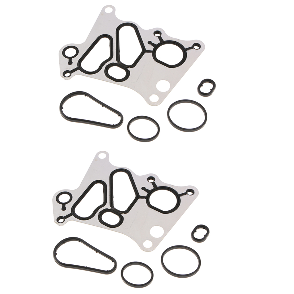 2 Sets Oil Filter Housing Gasket & O-rings for  E200