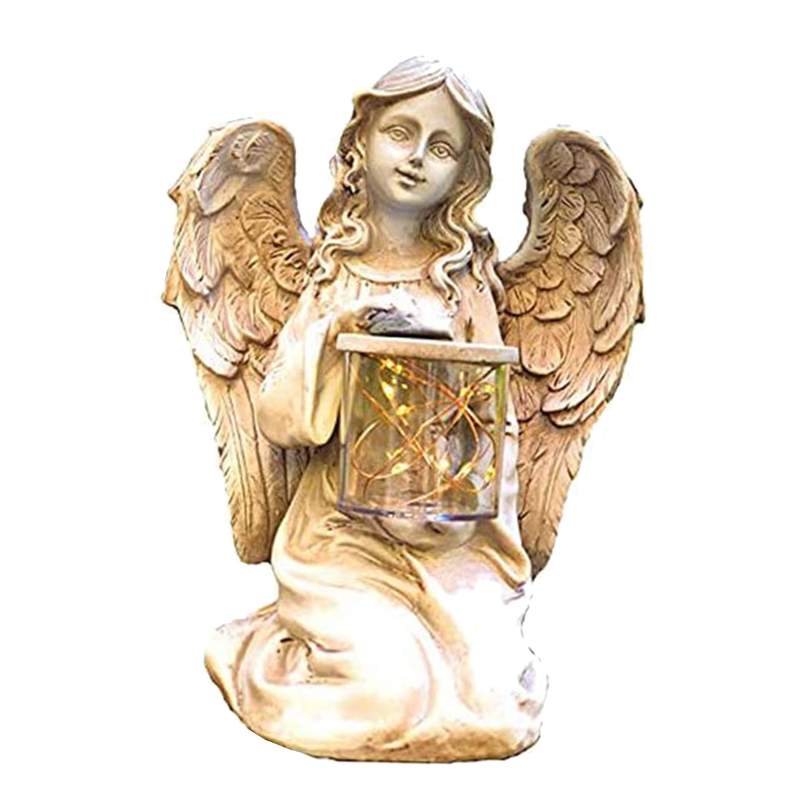 Kneeling Angel Statue in Resin Outdoor Decor Sculpture Collection