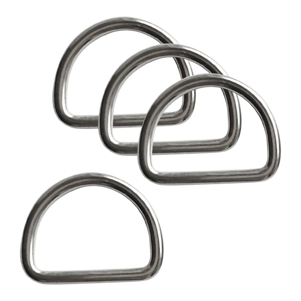 4pcs/set Marine 316 Stainless Steel D Ring Fits 1.2` Webbing Weight Belt Harness Diving Scuba/ Industry