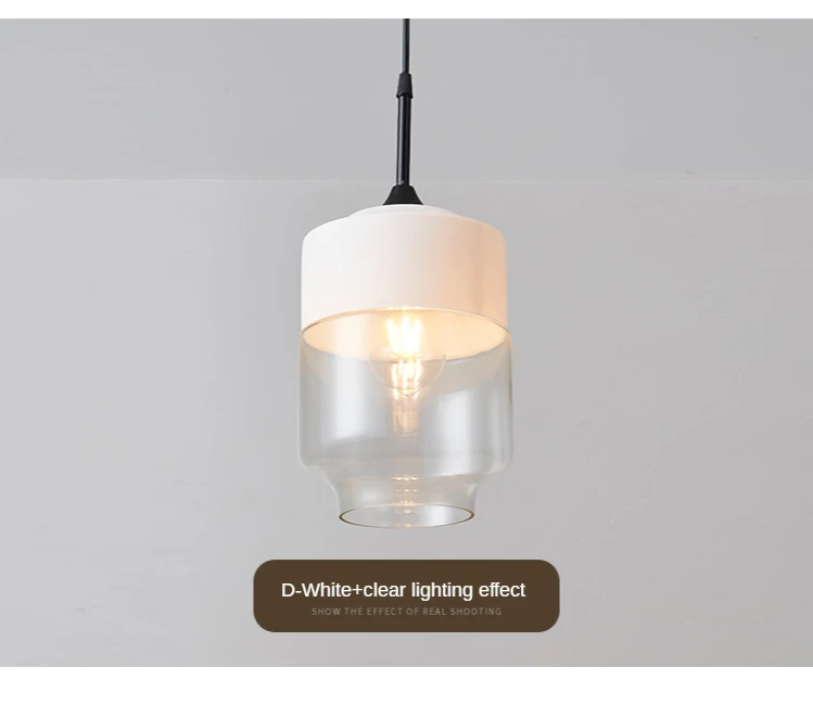 He43e478b12bb4589a77bd338399ff8bfp Nordic Pendant Lamp Modern Glass Hanging LED Light Fixtures for Restaurant Living Bedroom Indoor Decoration Luminaire Suspension
