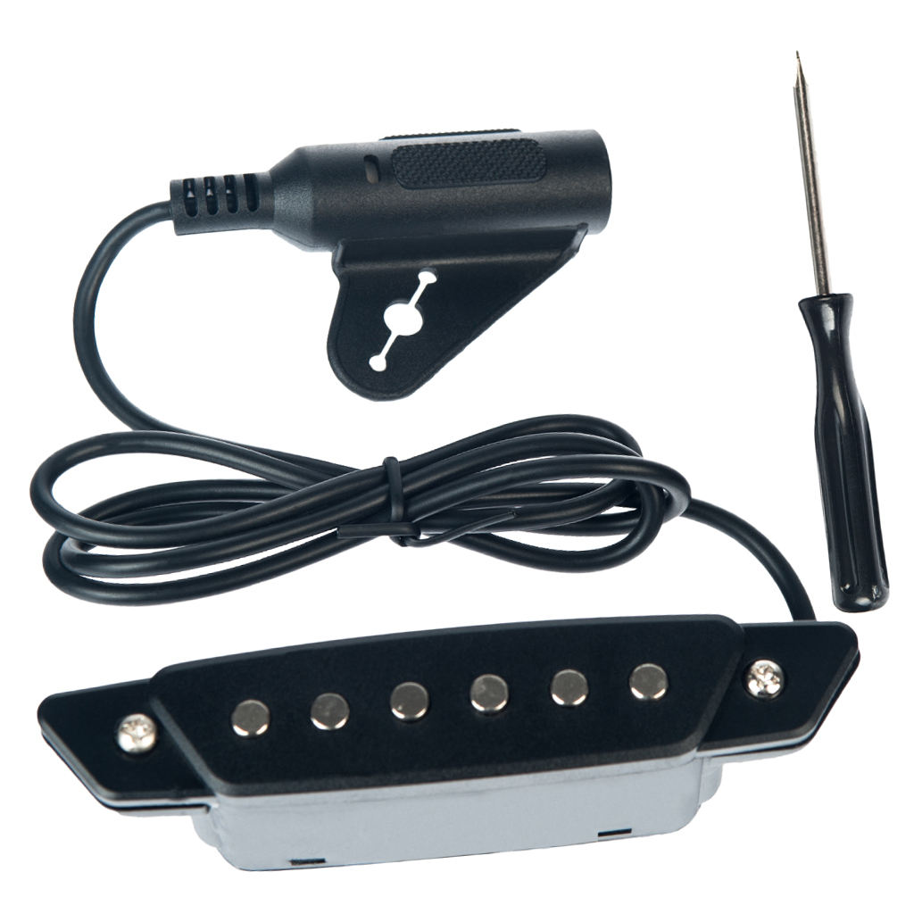 SH-85 Soundhole Pickup for 6 Or 12 String Acoustic Guitar, Black Color