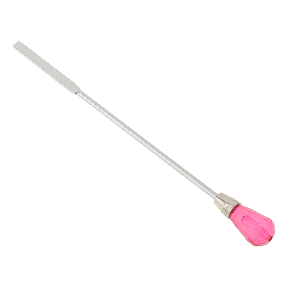 Beauty Rhinestone Mixing Stick Permanent Makeup Eyebrow Lips Microblading Pigment Ink Stirring Rod - Pink/Clear/Red