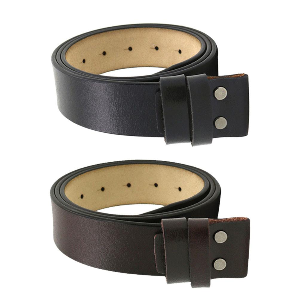 Belt Replacement Men`s Leather Strap Adjustable Waist Belt without Buckle