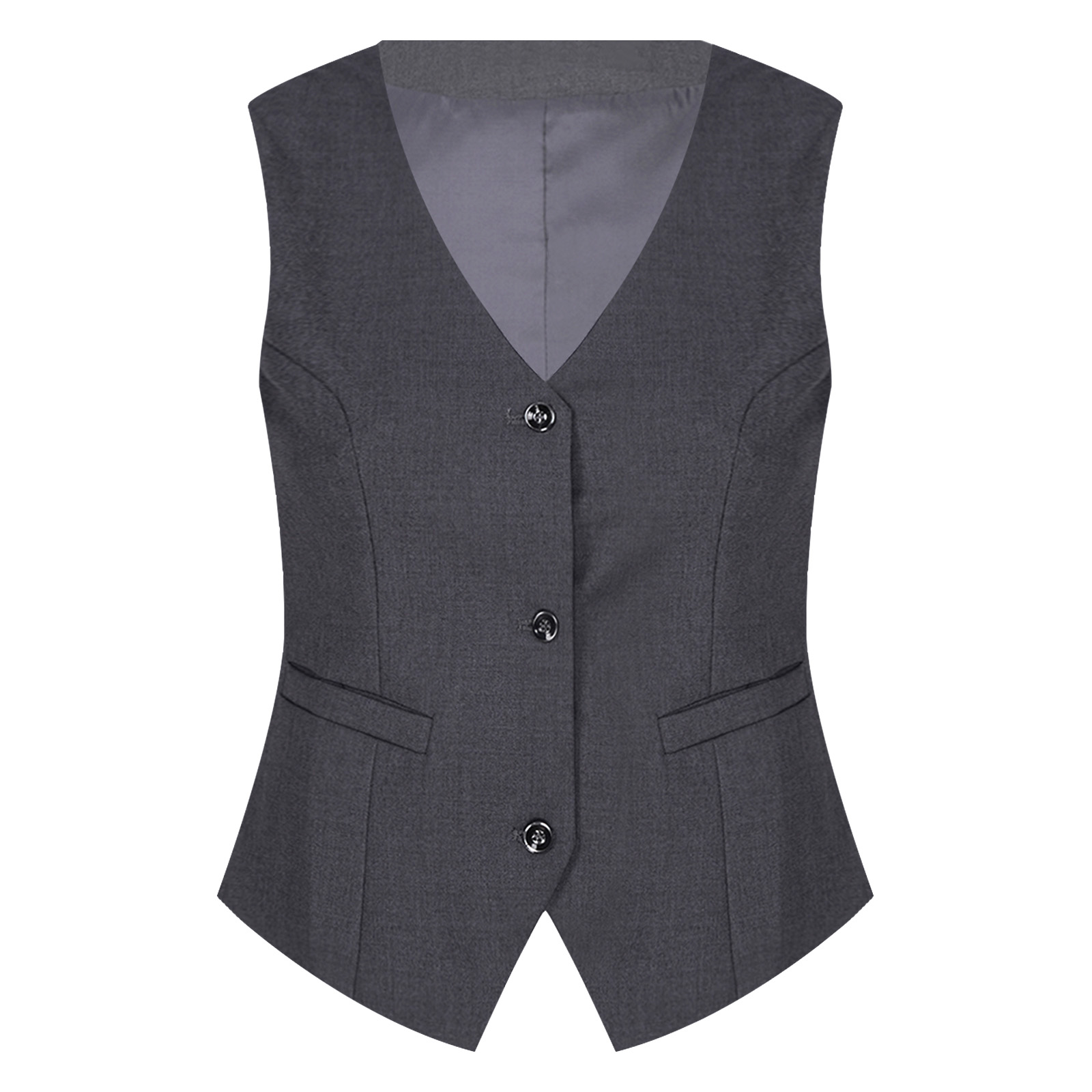 coletes femininos ol estilo formal usar botão para baixo sem mangas colete elegante escritório senhoras clássico ternos workwear mujer