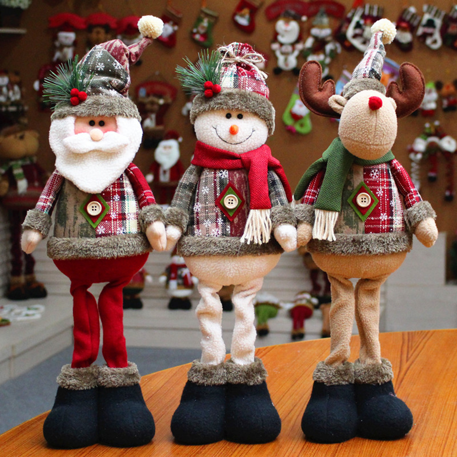Christmas Ornaments Doll Home Store Tabletop Centerpiece Decoration Party Supplies Collections