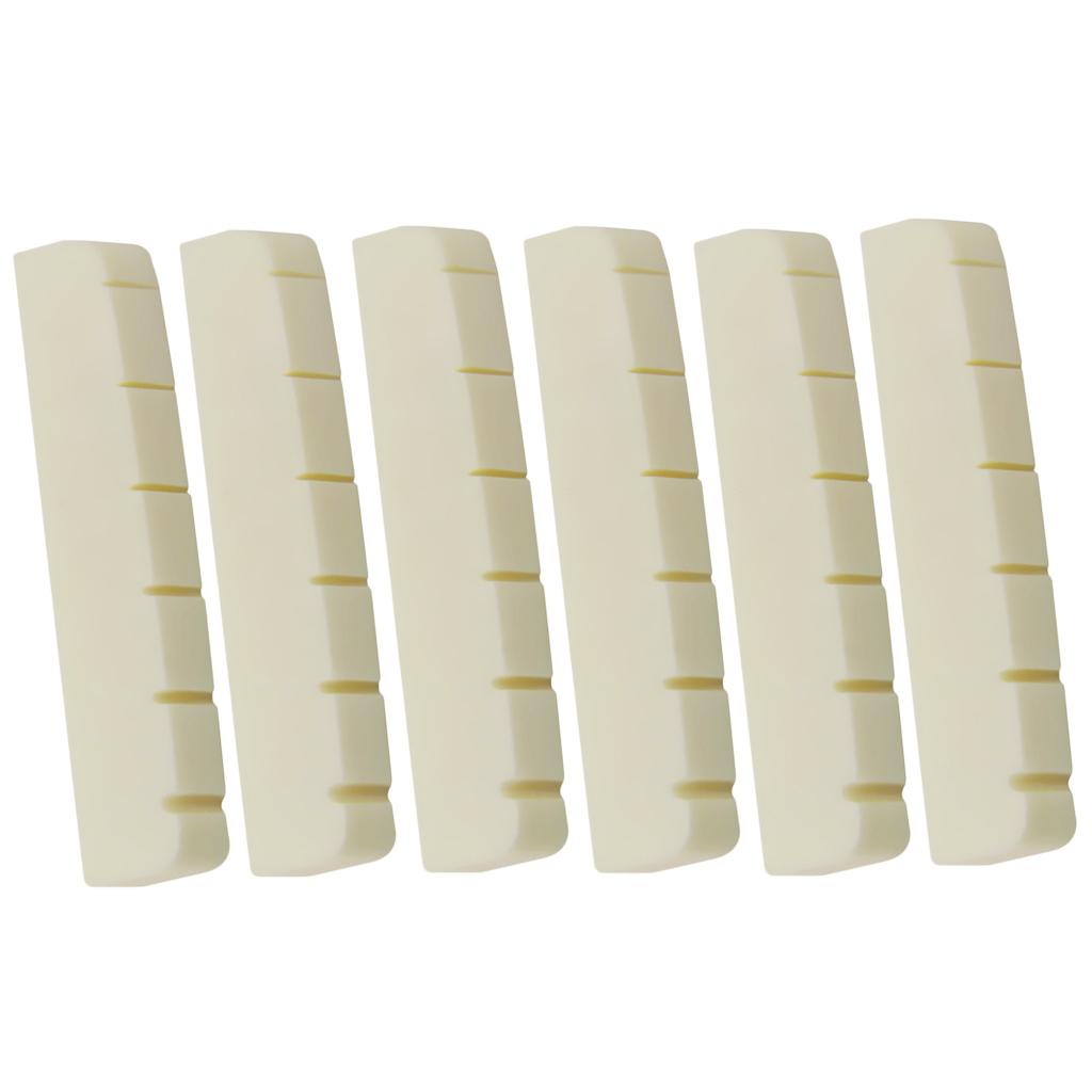 Set of 6 43mm Bridge Natural Bone Nut for  Guitars Bass Accessories Kit