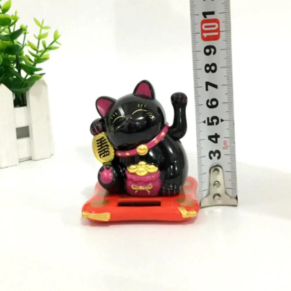 LUYANhapy9 Car Interior Accessories Creative Plastic Solar Power Lucky Cat Car Ornament Flip Flap Pot Swing Kids Toy Car Decoration Gift 