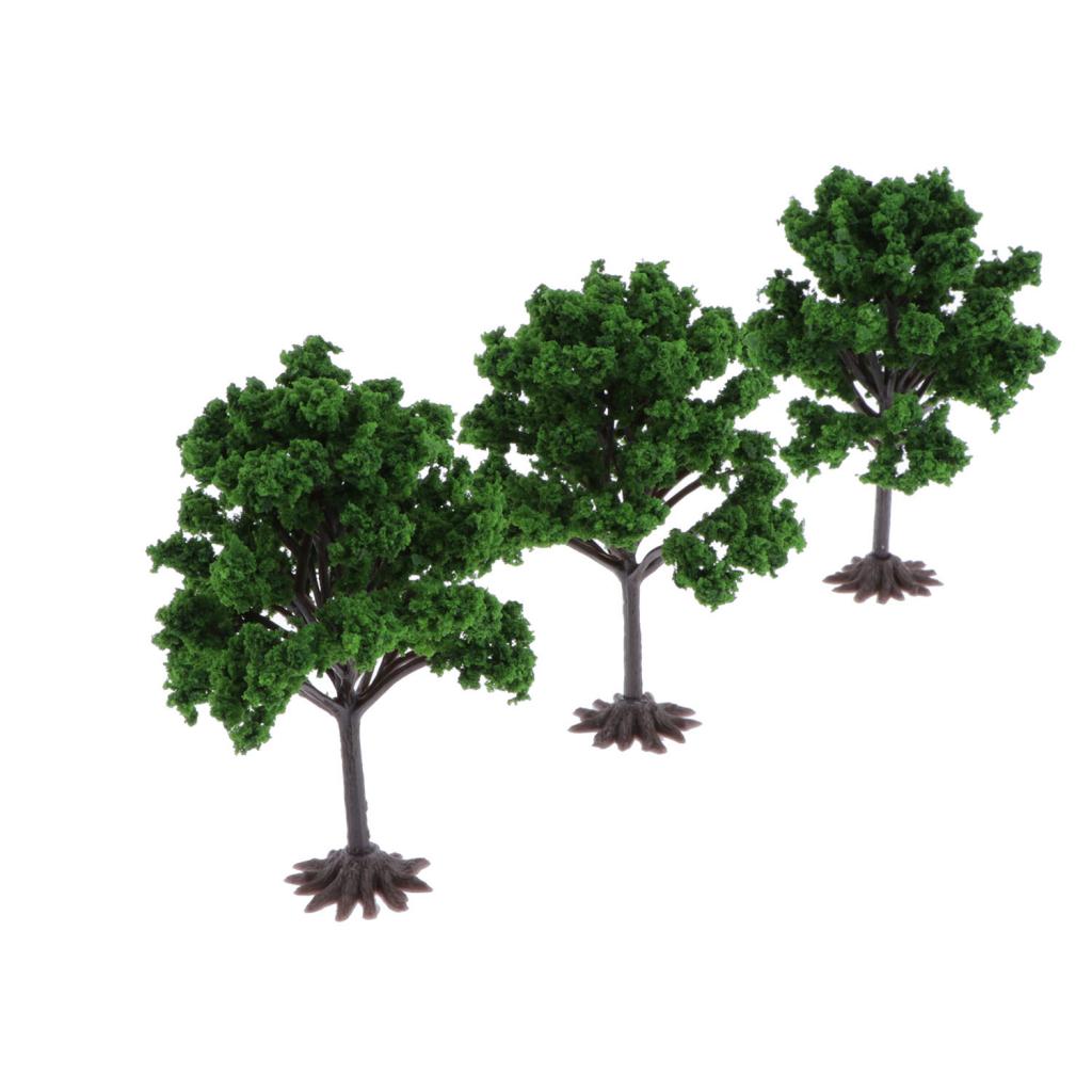 3x Model Tree Train Landscape Artificial Flower Trees for Do-it-yourselfers,