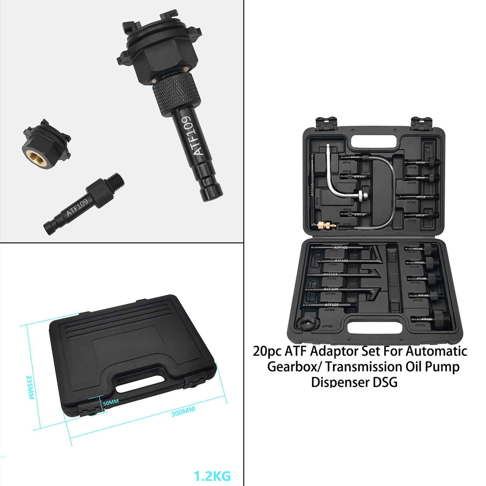 20-Pack Vehicle ATF Adapter Set Repair Tools for Transmission Oil Pump DSG