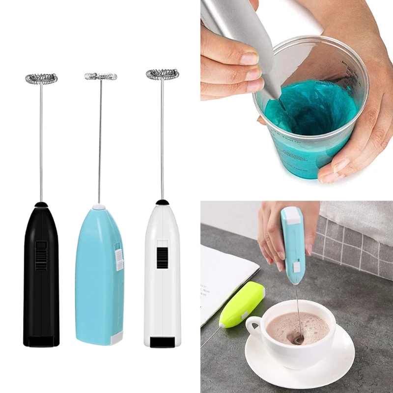 Epoxy Resin Electric Stirrer Hand-held Stainless Steel Drink Mixer Battery Type Spiral Resin Mixer Apply to Making DIY Glitter Tumbler Cups 