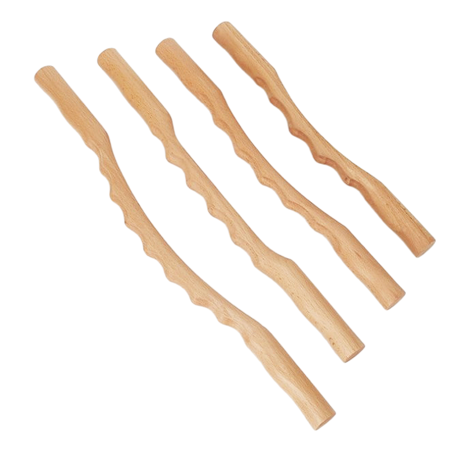4Packs Wood Gua Sha Scraping Massage Tool Stick for Back Neck Waist Leg Shoulder, more effective, less painful