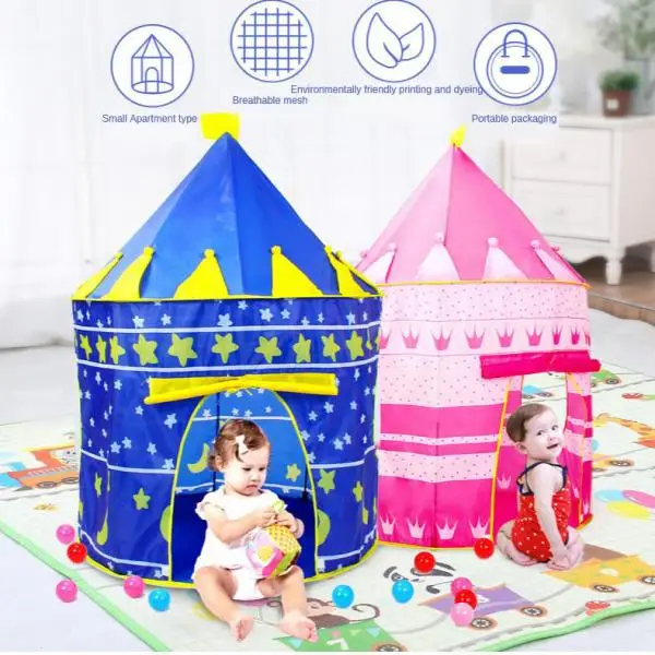 PRINCESS CASTLE PLAY TENT KIDS PLAYHOUSE FOR CHILDS TODDLERS GIFT/PRESENTS 53``H