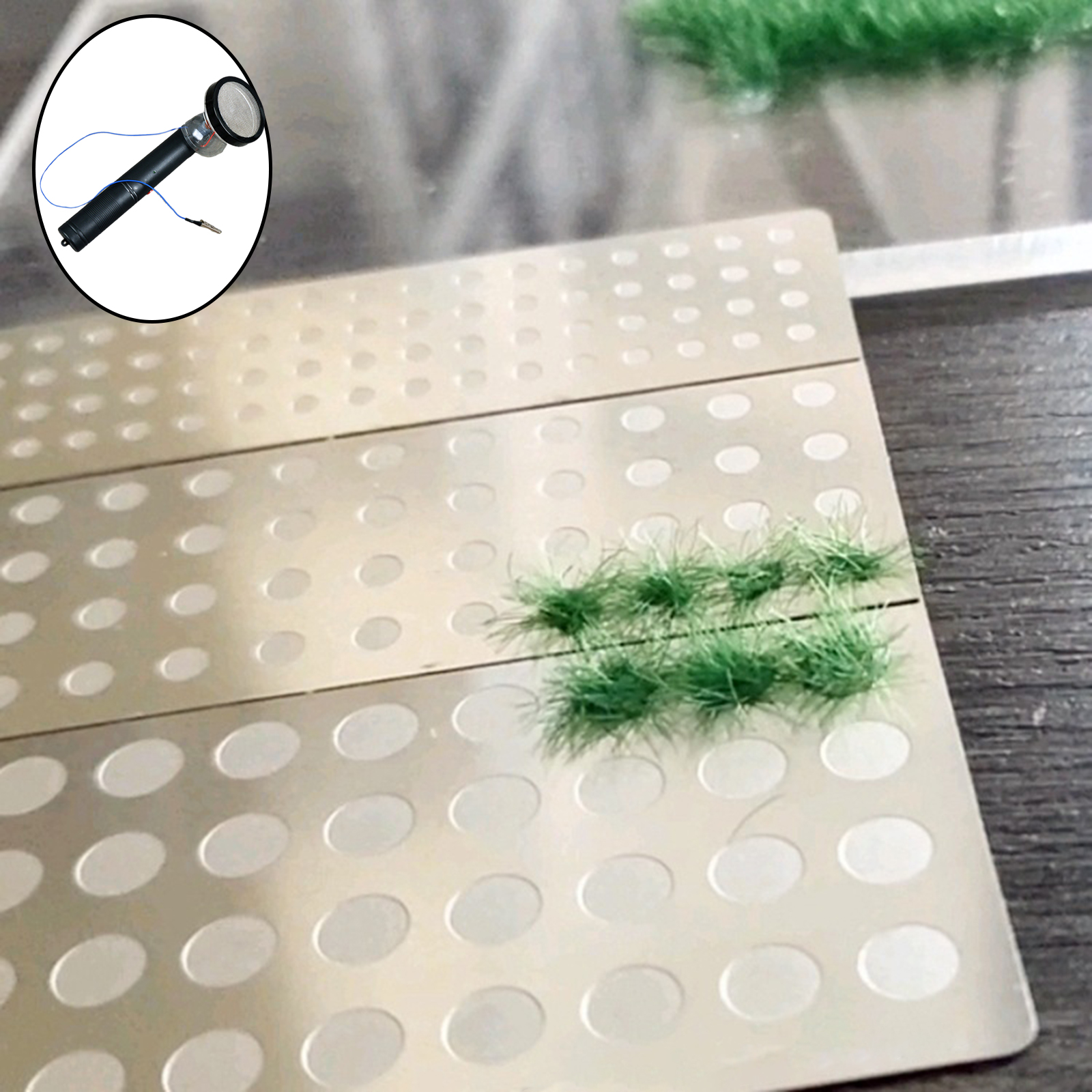 Mini Flocking Machine Static Grass Applicator Battery Powered Antiskid Handle Sandbox Model Supplies Kit