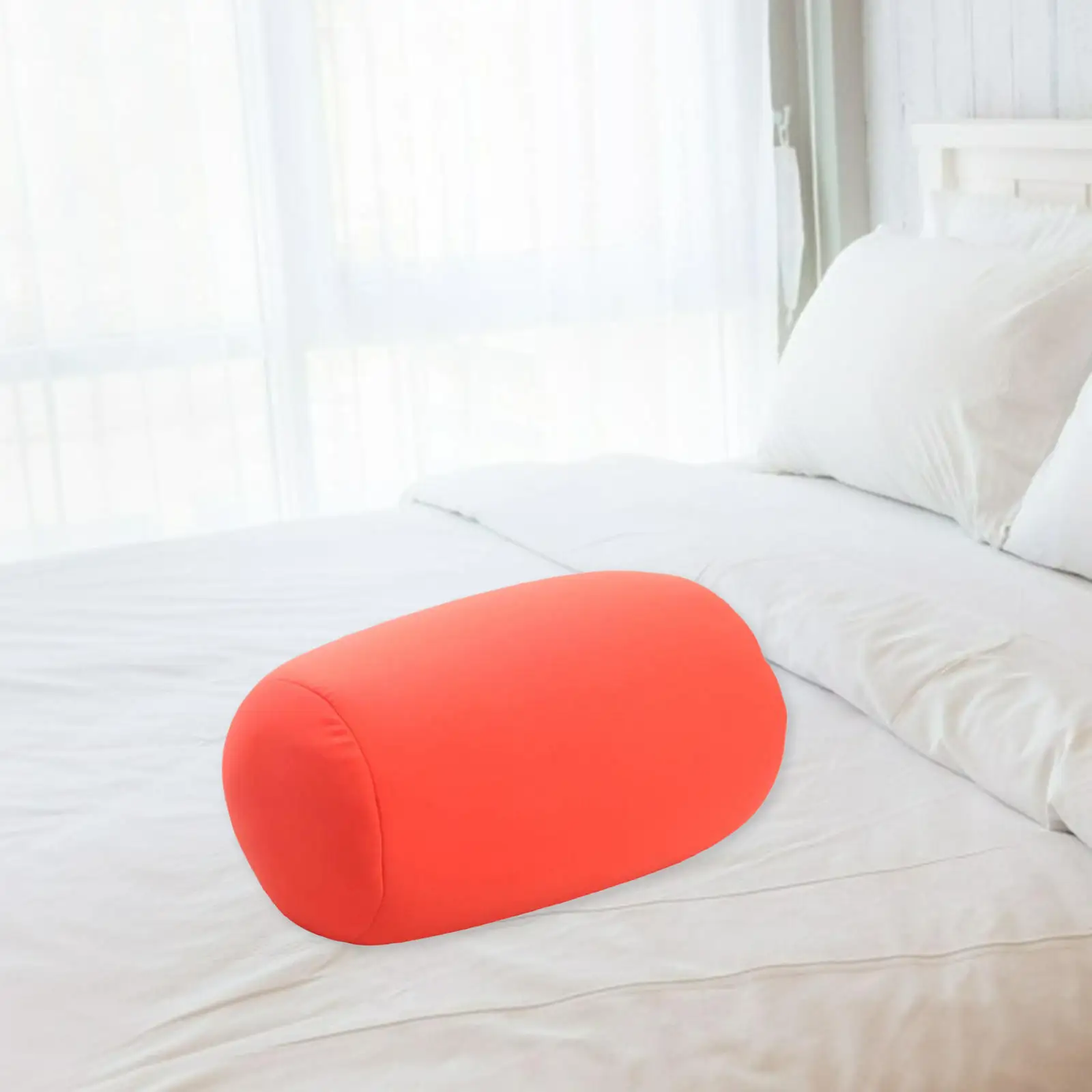Soft Sleeping Bolster Pillow, Cylindrical Body Support Waist Neck Cushion, Yoga Massage Headrest for Travel Home Office