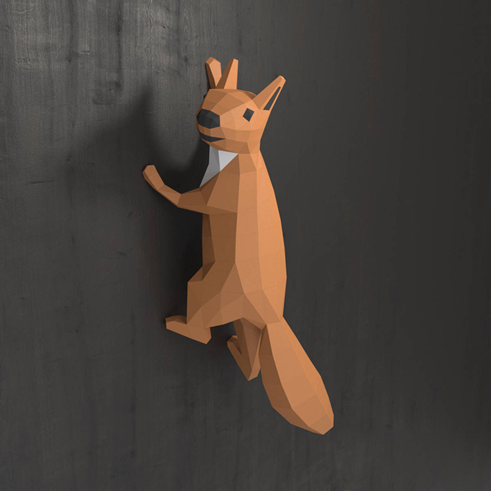 Cute Animal Composition Handmade 3D Squirrel Geometric Origami Paper Model for Kids Adults Beginners Game ornaments