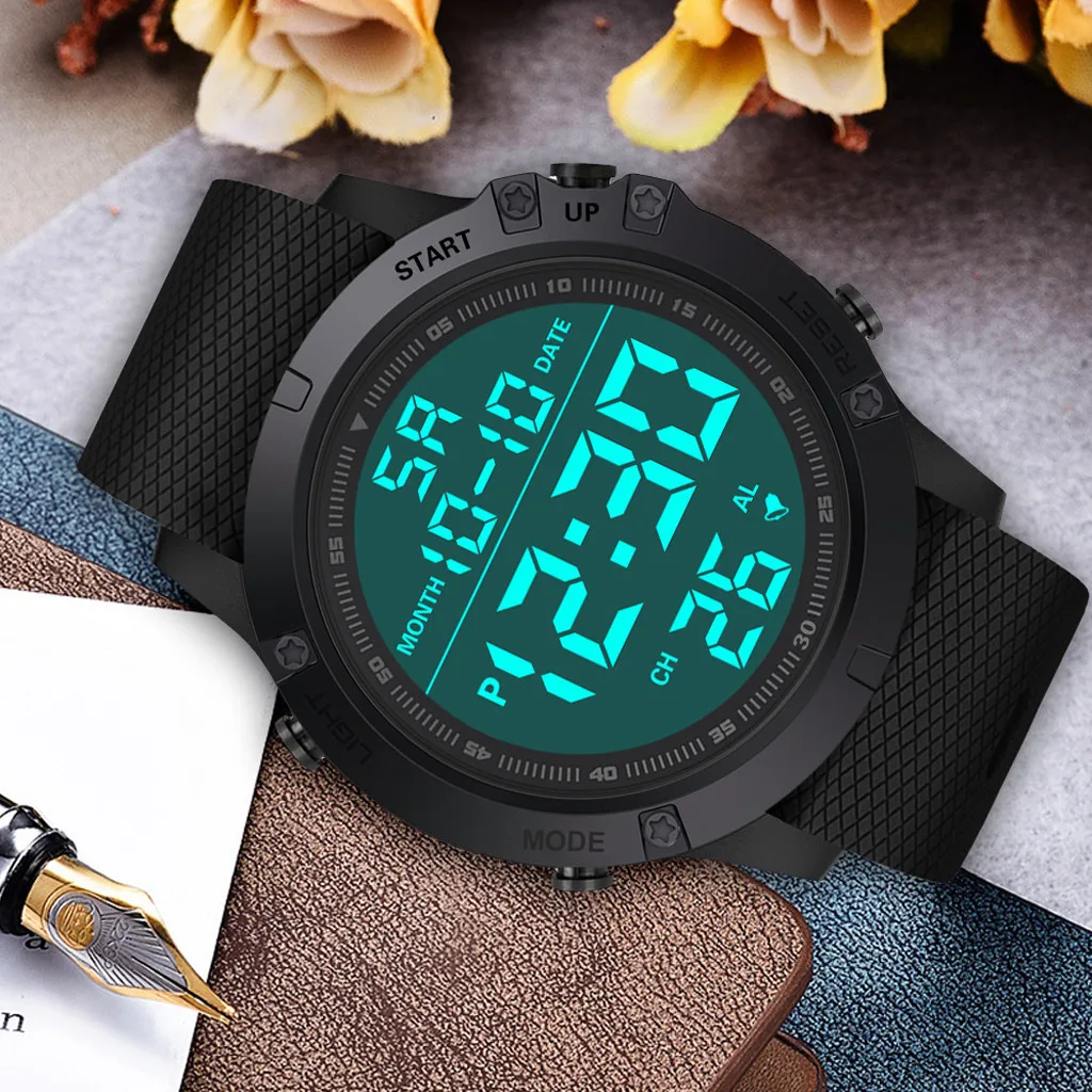 Luxury Mens Digital Led Watch Fashion Men's Military Sports Wristwatches Date Sport Outdoor Electronic Watch Relogio Masculino