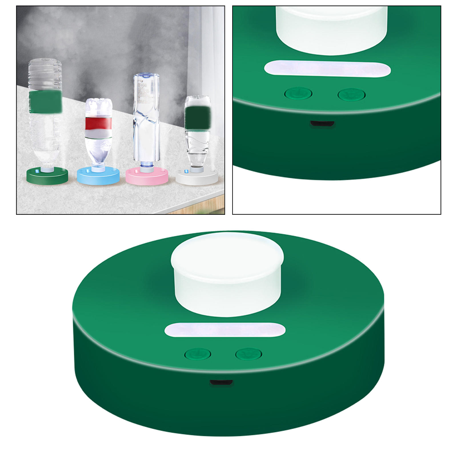 Mini Portable Mineral Water Bottle Humidifier,Air Diffuser Mist Maker for Essential Oil Diffuser Desktop Fogger