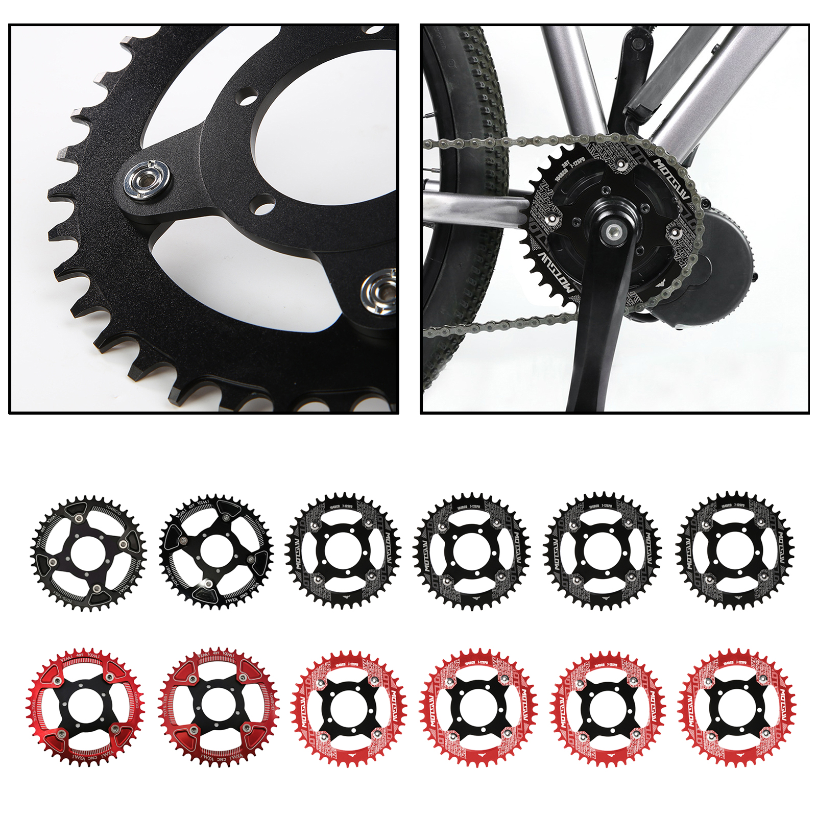 Electric Bicycle E-bike 104BCD Chainring + Adapter For Bafang Mid Drive Motor Sprocket Wheel Aluminium Alloy Durable Parts