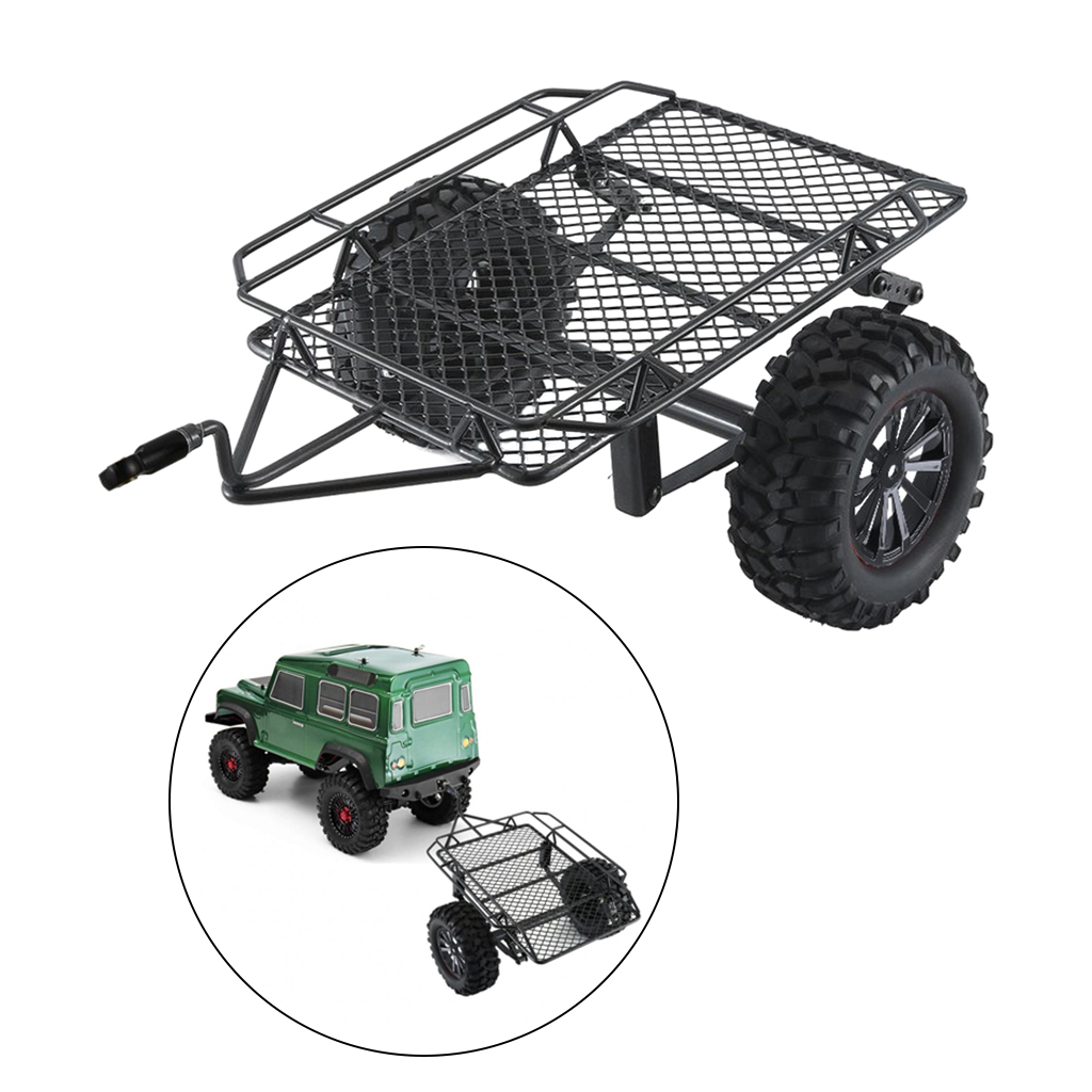 Metal Racing RC Trailer Car for SCX10 SCX10 II 4WD CC01 1/10 DIY Accessories