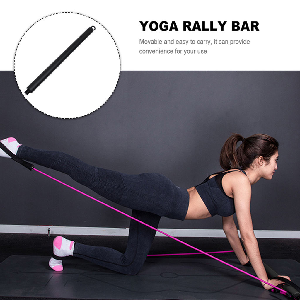 Home Gym Yoga Pilates Exercise Stick Bar Workout Exercise Equipment Black Training Fitness 