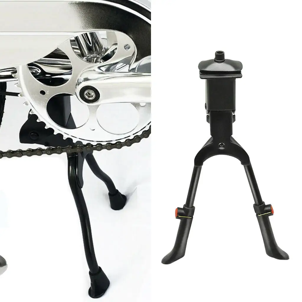 Bike Middle Double Kickstand Support Steel Fit for 26-29 inch 700C Bicycle Kick Bike Stands